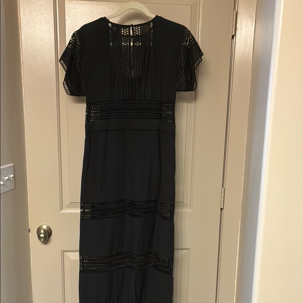NWOT Banana Republic Black Tiered Maxi Dress Size XS - Picture 5 of 10